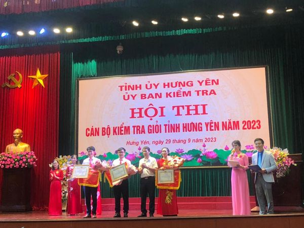 Huyện ủy Văn Lâm đạt giải Ba Hội thi Cán bộ kiểm tra giỏi tỉnh Hưng Yên năm 2023