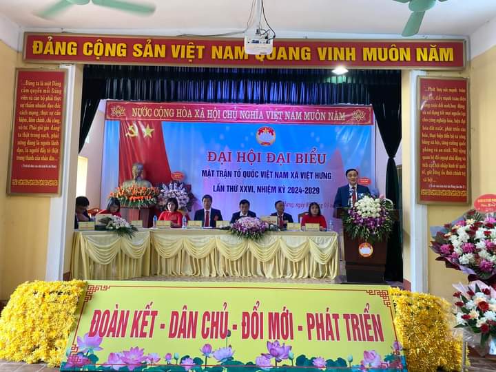 Đại hội đại biểu Mặt trận tổ quốc xã Việt Hưng lần thứ XXVI, nhiệm kỳ 2024-2029 đã thành công tốt đẹp.